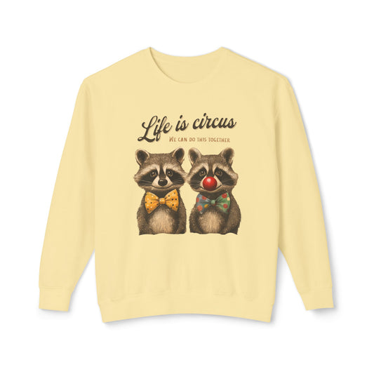 Korea -  Life is circus Unisex Lightweight Crewneck Sweatshirt  - StyleMZ