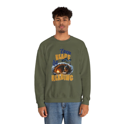 Even bears do reading Unisex Heavy Blend™ Crewneck Sweatshirt - StyleMZ - Stylemz