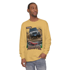 Korea -  Monster car Unisex Garment-dyed Long Sleeve T-Shirt  - StyleMZ