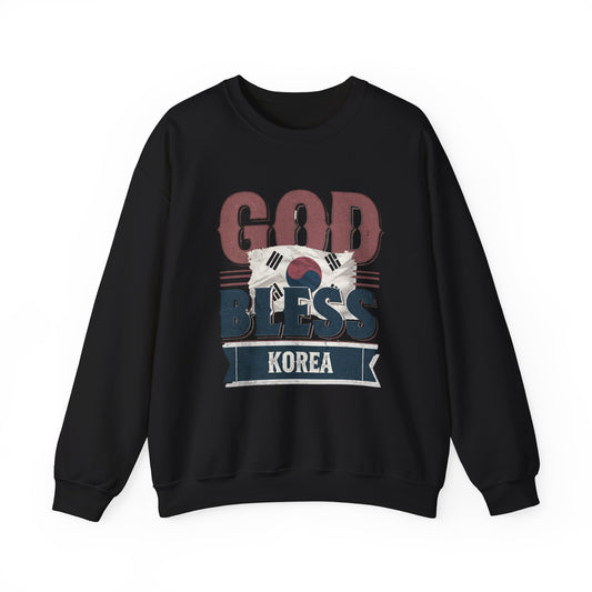 StyleMZ - Sudadera unisex con cuello redondo Heavy Blend™ de God bless Korea - StyleMZ 