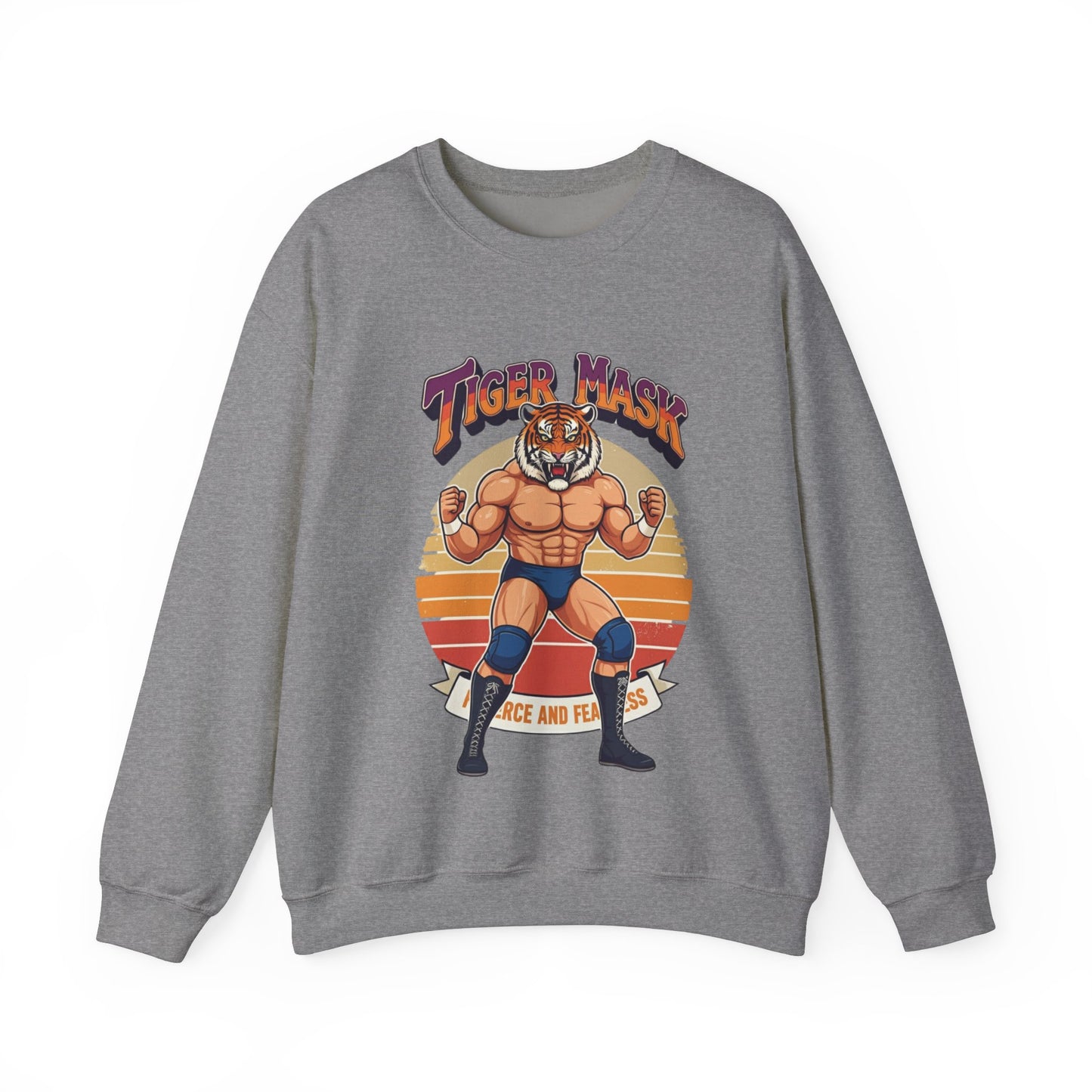 Tiger Mask Unisex Heavy Blend™ Crewneck Sweatshirt - StyleMZ