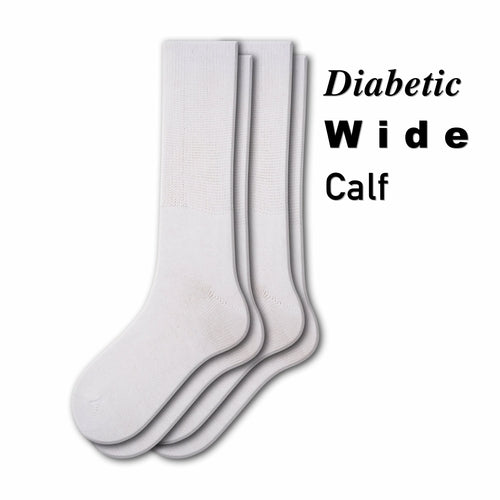 Sierra Socks Health Diabetic Wide Foot Cotton Crew Socks