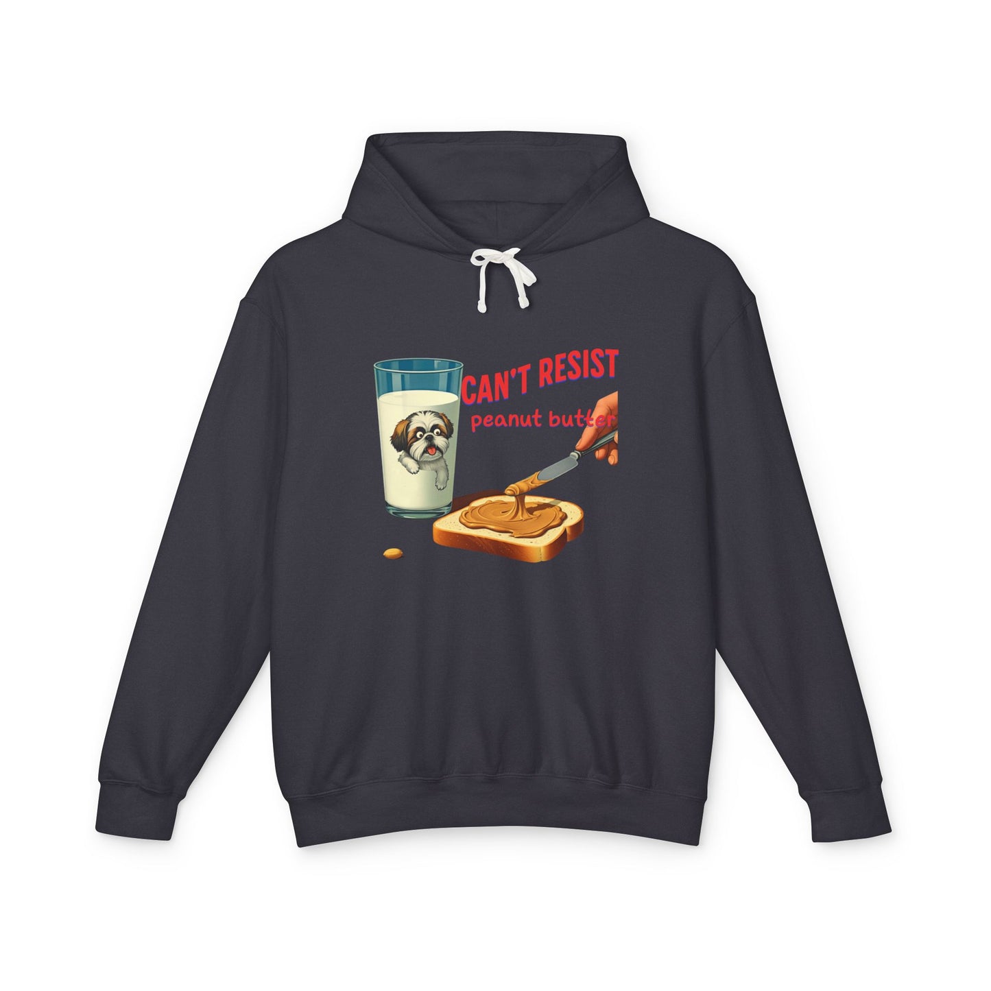 Can't resist peanut butter Unisex Lightweight Hooded Sweatshirt - Korea - StyleMZ - Stylemz