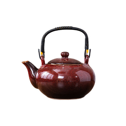 1pc Unique Kiln-Changed Ceramic Teapot 25.36 oz Novelty