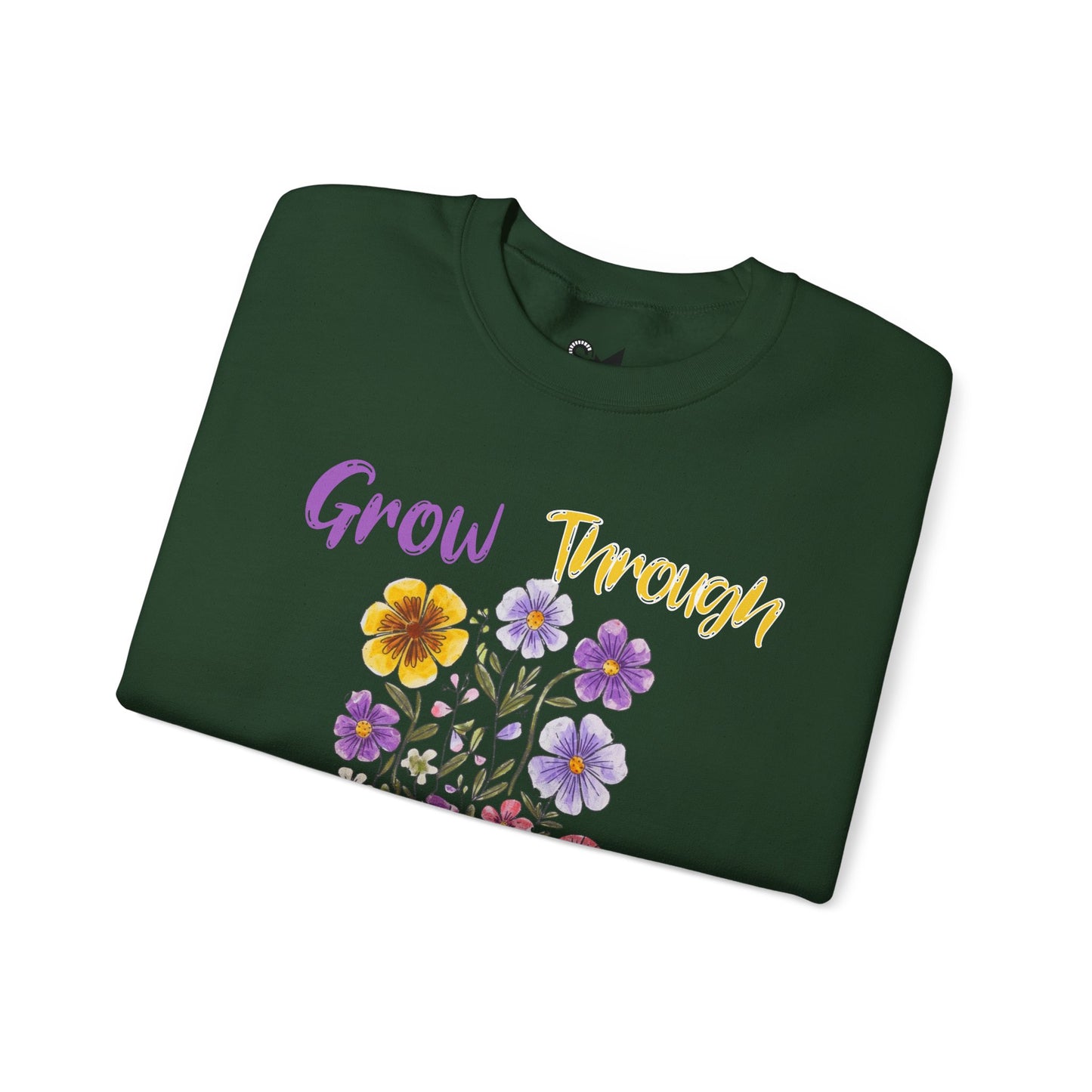 Grow Through What You Go Through Unisex Heavy Blend™ Crewneck Sweatshirt - StyleMZ