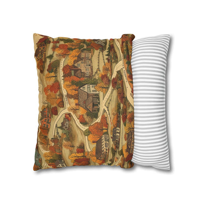 Map of Memories Spun Polyester Square Pillowcase - StyleMZ