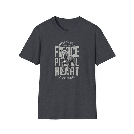 Fierce pitbull heart Unisex Softstyle T-Shirt - Stylemz