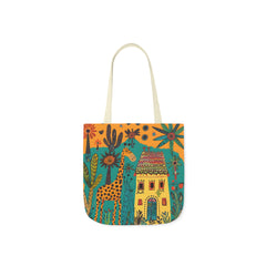 Korea -  The giraffe that lives in my house Canvas Tote Bag, 5-Color Straps  - StyleMZ