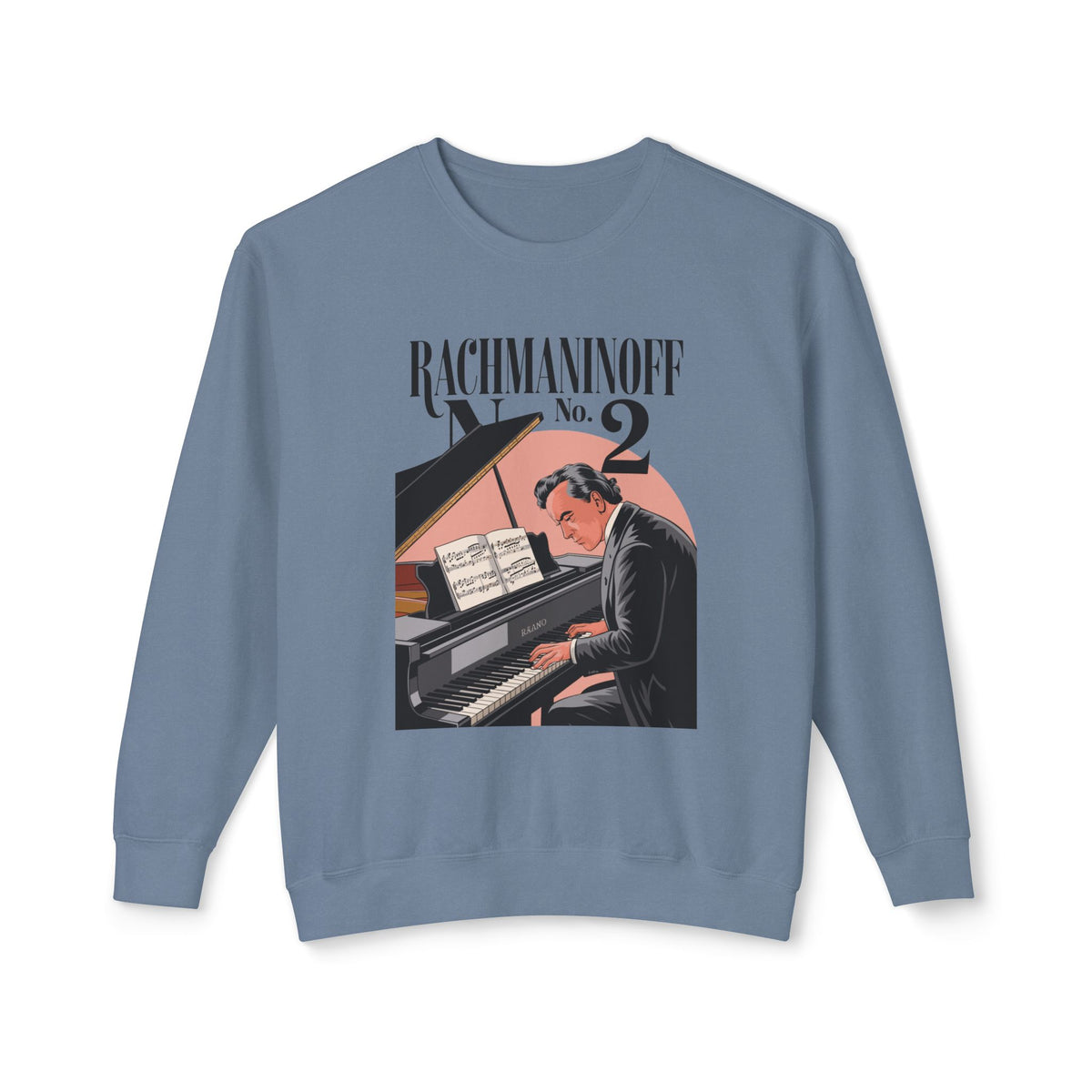 Corea - Sudadera unisex ligera con cuello redondo Rachmaninoff No. 2 - StyleMZ 