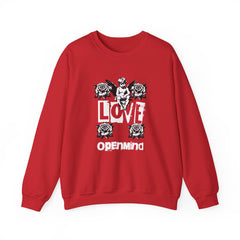 Corea - Sudadera unisex con cuello redondo y mezcla pesada Love openmind - StyleMZ 