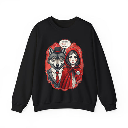 Who's the clever one Unisex Heavy Blend™ Crewneck Sweatshirt - StyleMZ