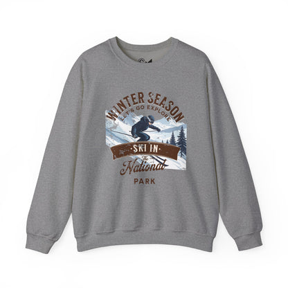 Ski in the national park Unisex Heavy Blend™ Crewneck Sweatshirt - StyleMZ - Stylemz