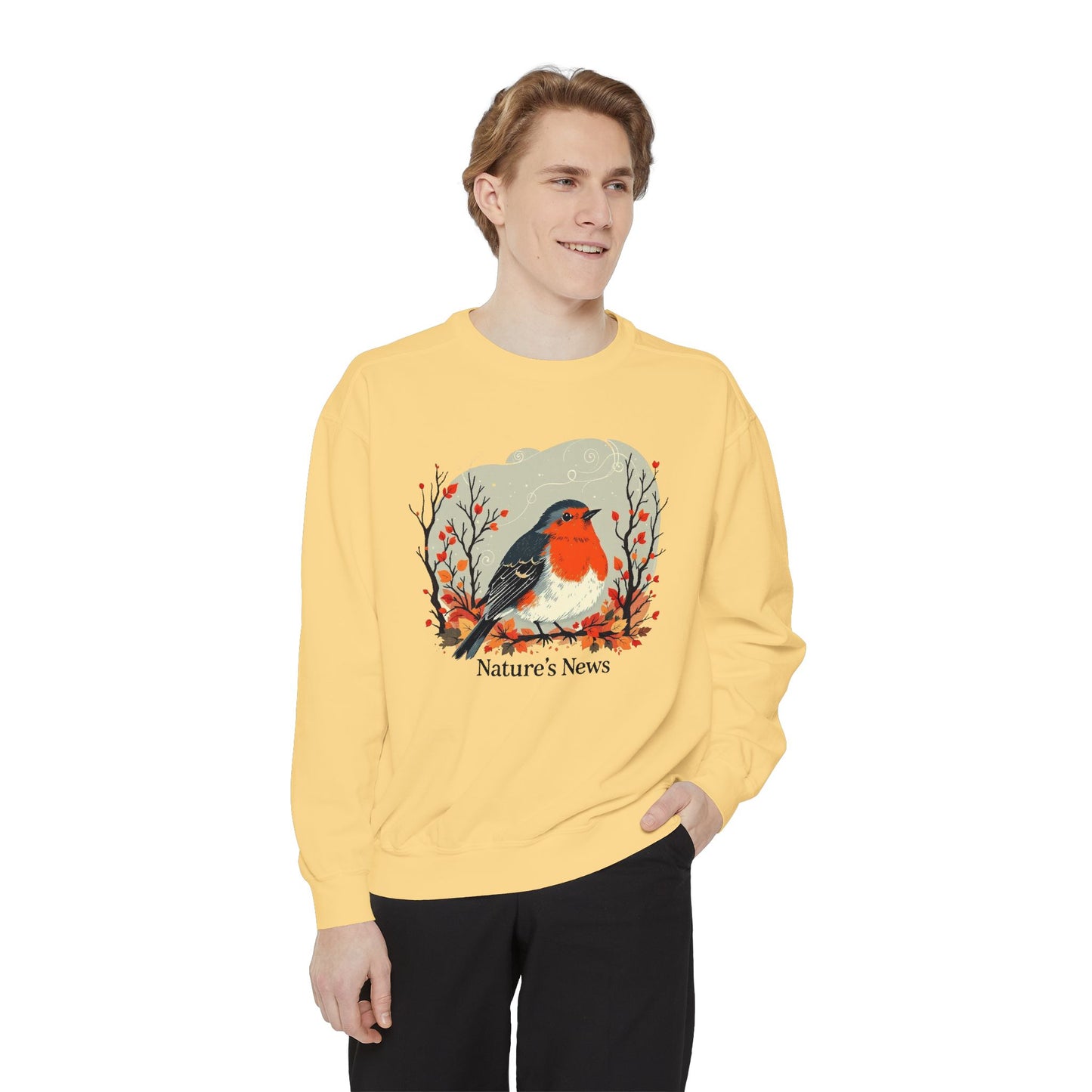 Nature’s News Unisex Garment-Dyed Sweatshirt - StyleMZ