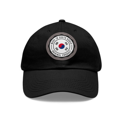 Korea -  Made in South Korea Hat with Leather Patch (Round)  - StyleMZ