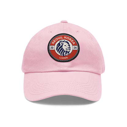 Korea -  Seoul Korea Lions Hat with Leather Patch (Round)  - StyleMZ