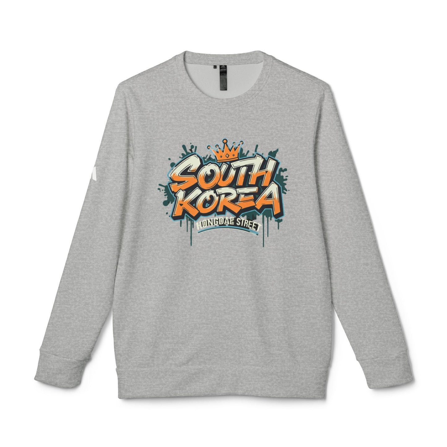 Korea - adidas Hongdae Unisex Fleece Crewneck Sweatshirt - StyleMZ - Stylemz