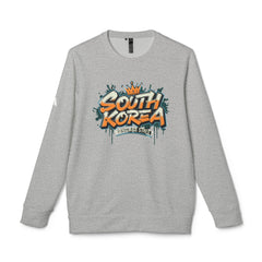 Korea -  adidas Hongdae Unisex Fleece Crewneck Sweatshirt  - StyleMZ