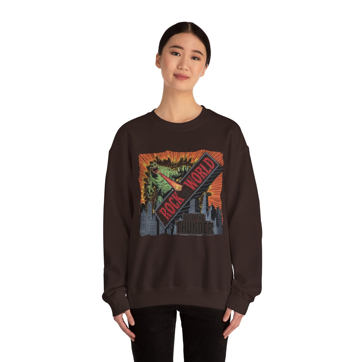 Rock the world Unisex Heavy Blend™ Crewneck Sweatshirt - StyleMZ