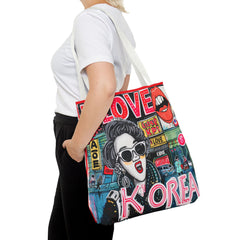 Korea -  I love Korea Tote Bag (AOP)  - StyleMZ