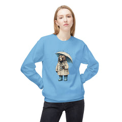 Korea -  Singing in the rain Unisex Midweight Softstyle Fleece Crewneck Sweatshirt  - StyleMZ