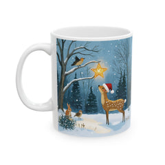 StyleMZ - Taza de cerámica con el mensaje "Serene Winter" (11 oz, 15 oz) - StyleMZ 