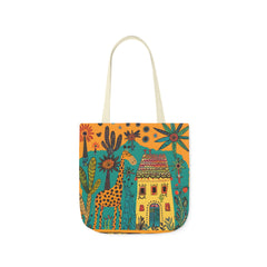 Korea -  The giraffe that lives in my house Canvas Tote Bag, 5-Color Straps  - StyleMZ