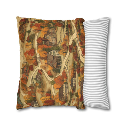 Map of Memories Spun Polyester Square Pillowcase - StyleMZ