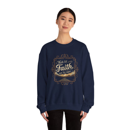 Walk by Faith Unisex Heavy Blend™ Crewneck Sweatshirt