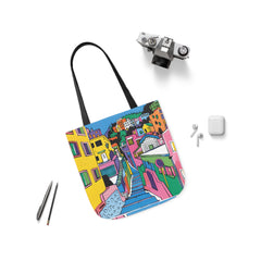 Korea -  The hillside village in Korea Canvas Tote Bag, 5-Color Straps  - StyleMZ