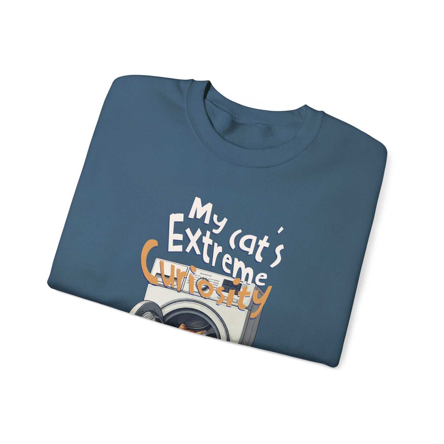 My cat's extreme curiosity Unisex Heavy Blend™ Crewneck Sweatshirt - StyleMZ - Stylemz