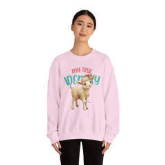 StyleMZ - Sudadera unisex de cuello redondo de mezcla pesada I'm a baby lamb - StyleMZ 