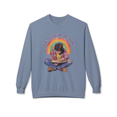 Corea - El niño lee la Biblia Sudadera unisex de cuello redondo de polar suave y de peso medio - StyleMZ 