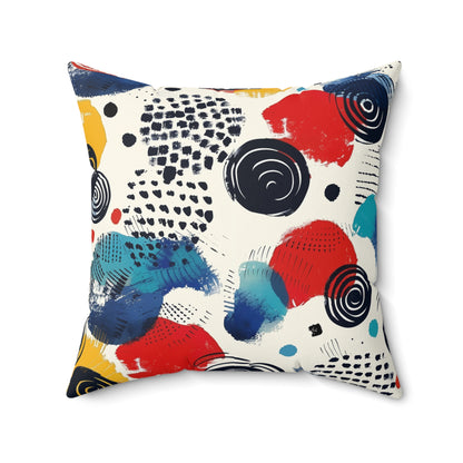 Korea -  Modern Pattern Spun Polyester Square Pillow  - StyleMZ