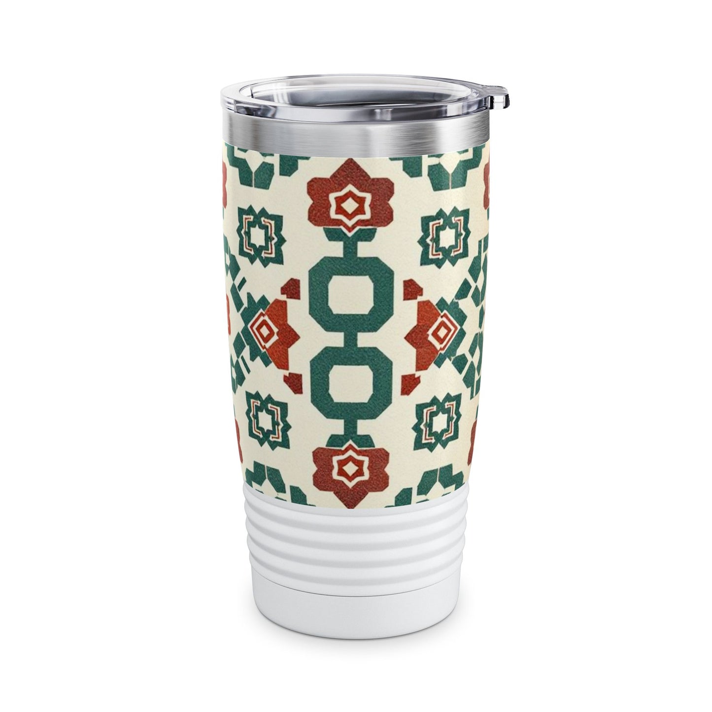 Traditional Korean Geometric Patterns Ringneck Tumbler, 20oz - StyleMZ