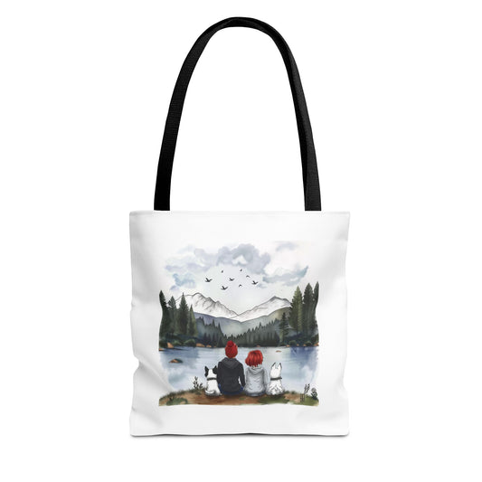 Two dogs, you and me Tote Bag (AOP) - StyleMZ - Stylemz