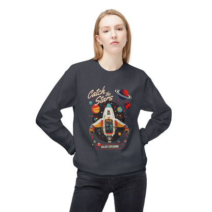 StyleMZ -  Catch the stars Unisex Midweight Softstyle Fleece Crewneck Sweatshirt  - StyleMZ