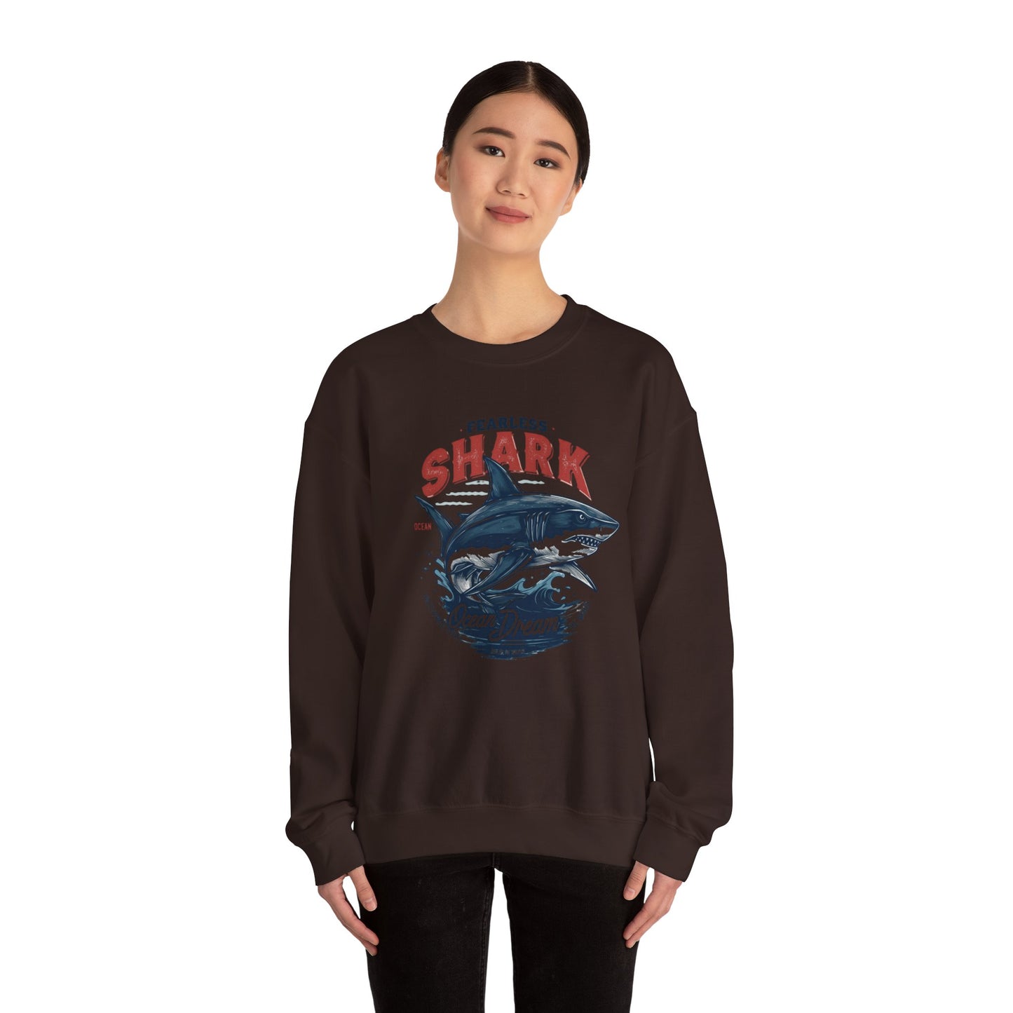 Fearless shark Unisex Heavy Blend™ Crewneck Sweatshirt - StyleMZ