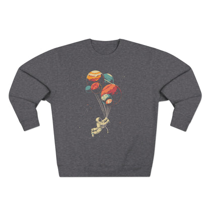 Korea -  Astronaut and balloon at a Time Unisex Crewneck Sweatshirt  - StyleMZ