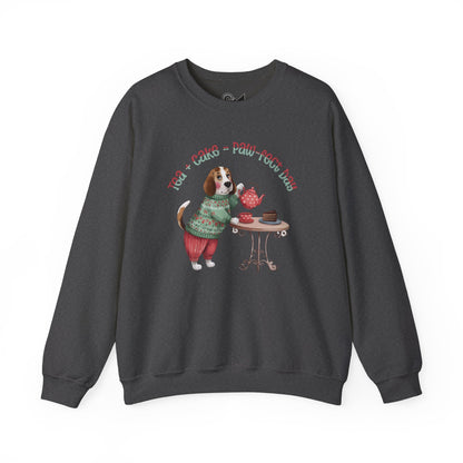 Tea + Cake = Paw-fect Day Unisex Heavy Blend™ Crewneck Sweatshirt - StyleMZ