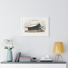 Korea -  Winter Serenity Framed Horizontal Poster  - StyleMZ