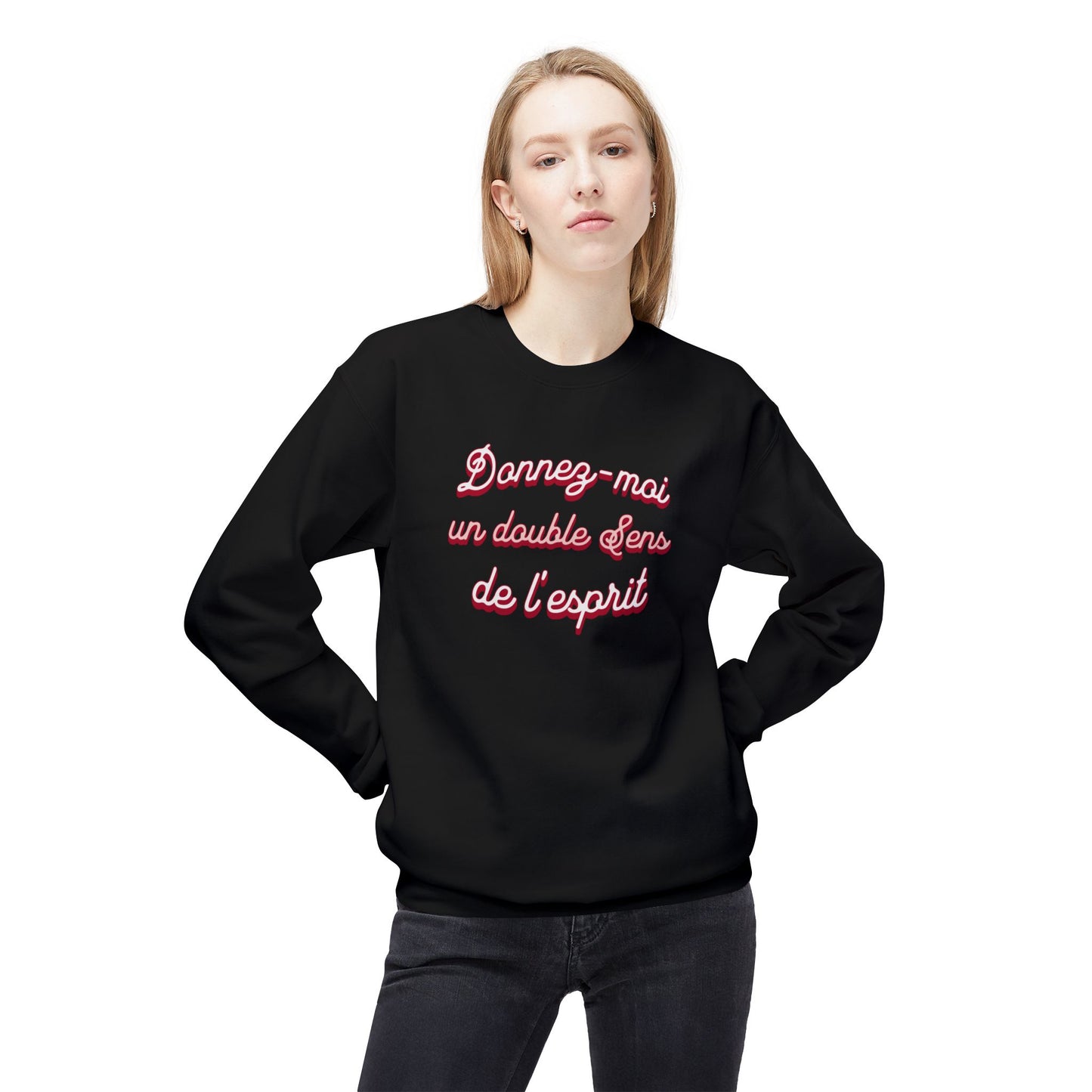 Double portion of The Spiritual sense Unisex Midweight Softstyle Fleece Crewneck Sweatshirt - StyleMZ