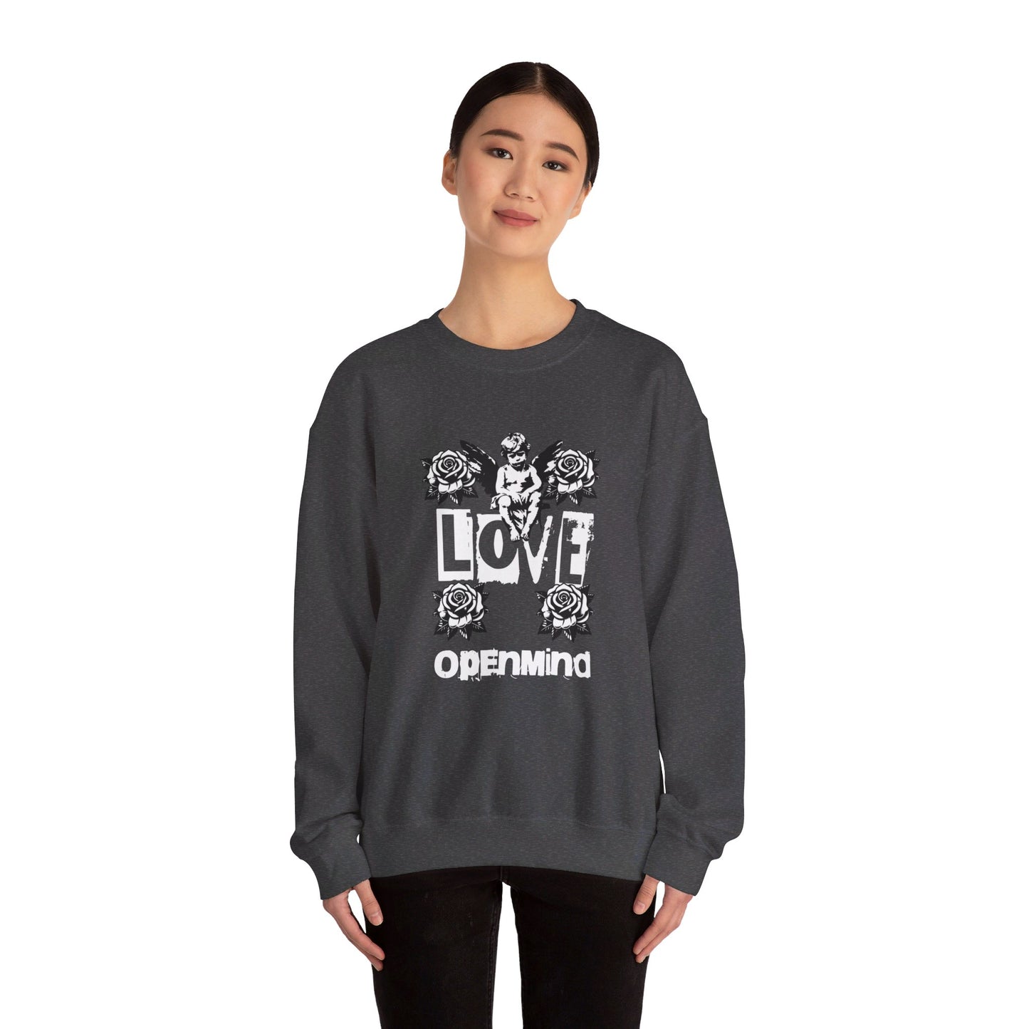 Korea -  Love openmind Unisex Heavy Blend™ Crewneck Sweatshirt  - StyleMZ