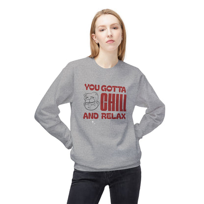 Korea -  You gotta chill Unisex Midweight Softstyle Fleece Crewneck Sweatshirt  - StyleMZ