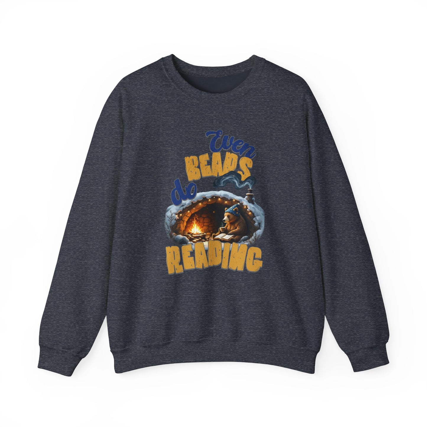 Even bears do reading Unisex Heavy Blend™ Crewneck Sweatshirt - StyleMZ