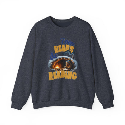 Even bears do reading Unisex Heavy Blend™ Crewneck Sweatshirt - StyleMZ - Stylemz