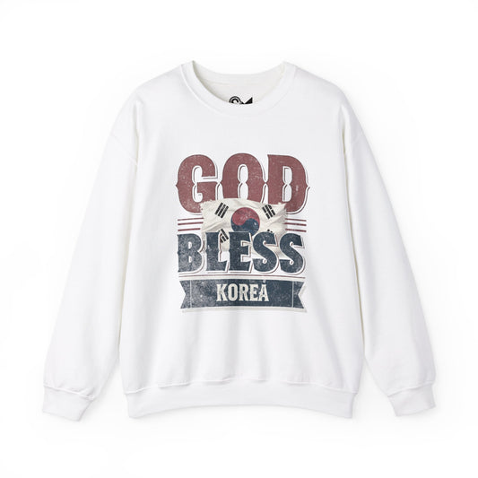 God bless Korea Unisex Heavy Blend™ Crewneck Sweatshirt - StyleMZ