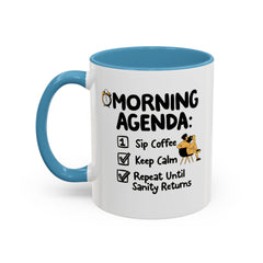 Korea -  Morning Agenda Accent Coffee Mug (11, 15oz)  - StyleMZ