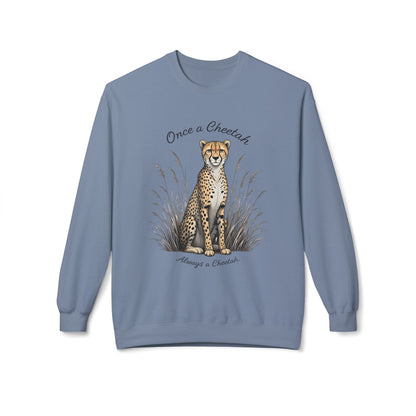 Always a cheetah Unisex Midweight Softstyle Fleece Crewneck Sweatshirt - StyleMZ