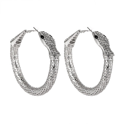 Snake Hoop Ring Earrings - Stylemz