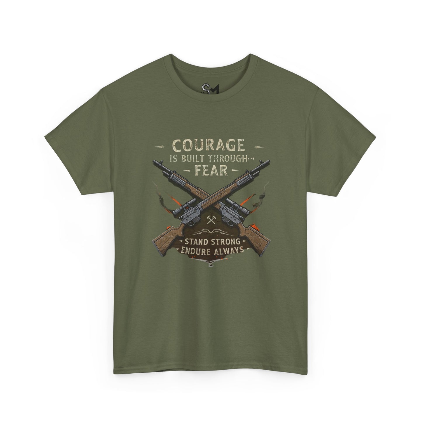 Courage is built through fear Unisex Heavy Cotton Tee